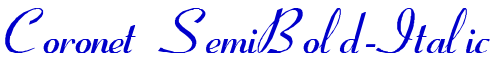 Coronet SemiBold-Italic Schriftart